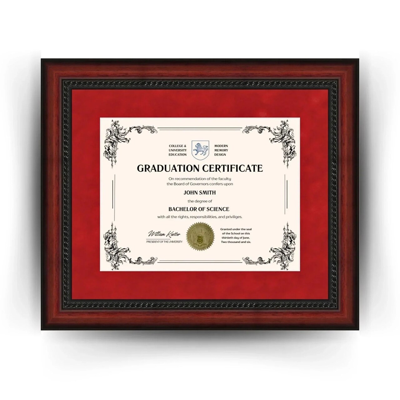 University of Southern California USC 11x14 Diploma Frame for 8.5x11 Certificate Mahogany
